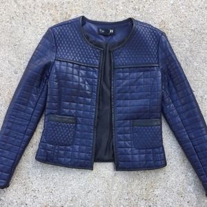 Whale blue Forever 21 faux leather jacket
